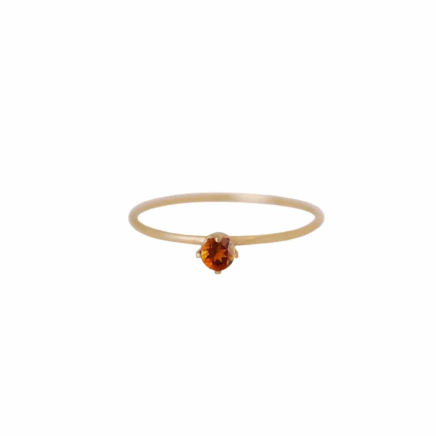 EVELYNE-M SOLITAIRE | Fire Citrin (S) - Ring - Gold