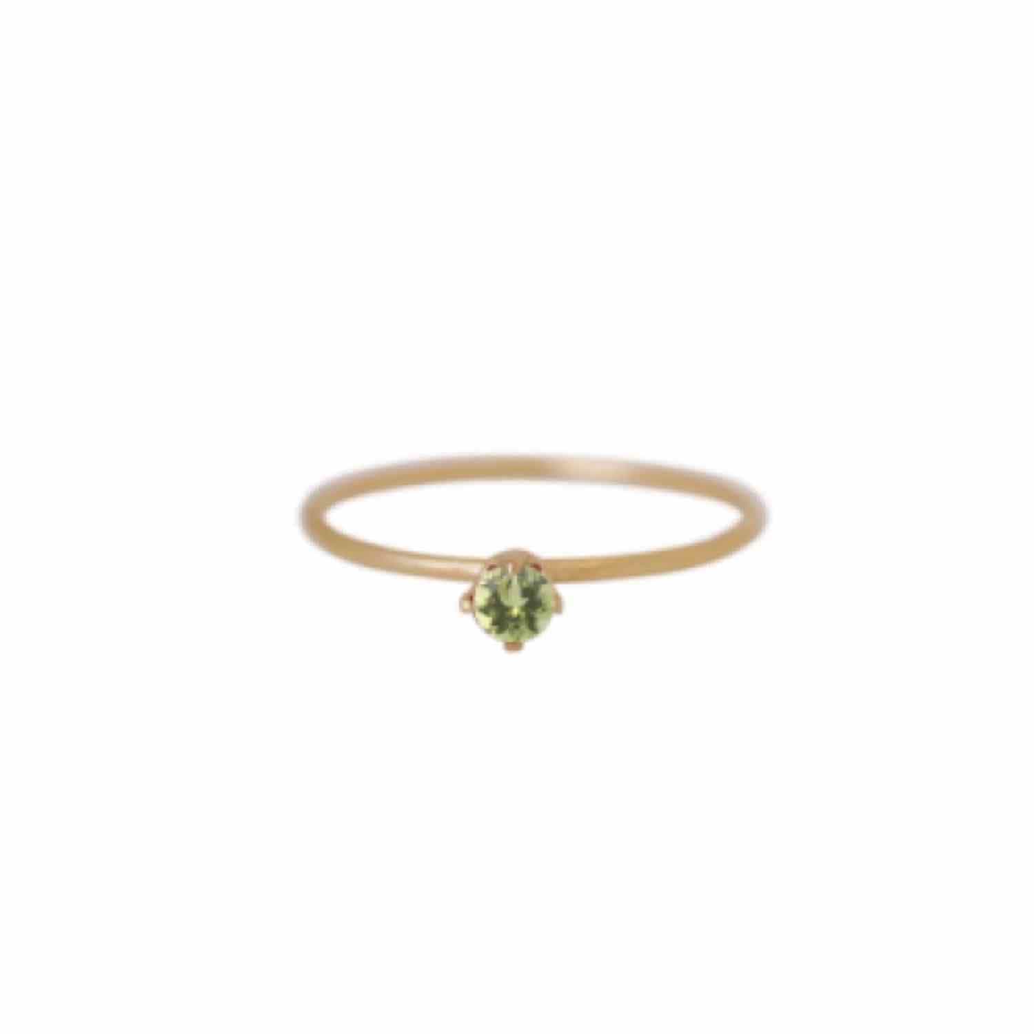 EVELYNE-M SOLITAIRE | Peridot (S) - Ring - Gold