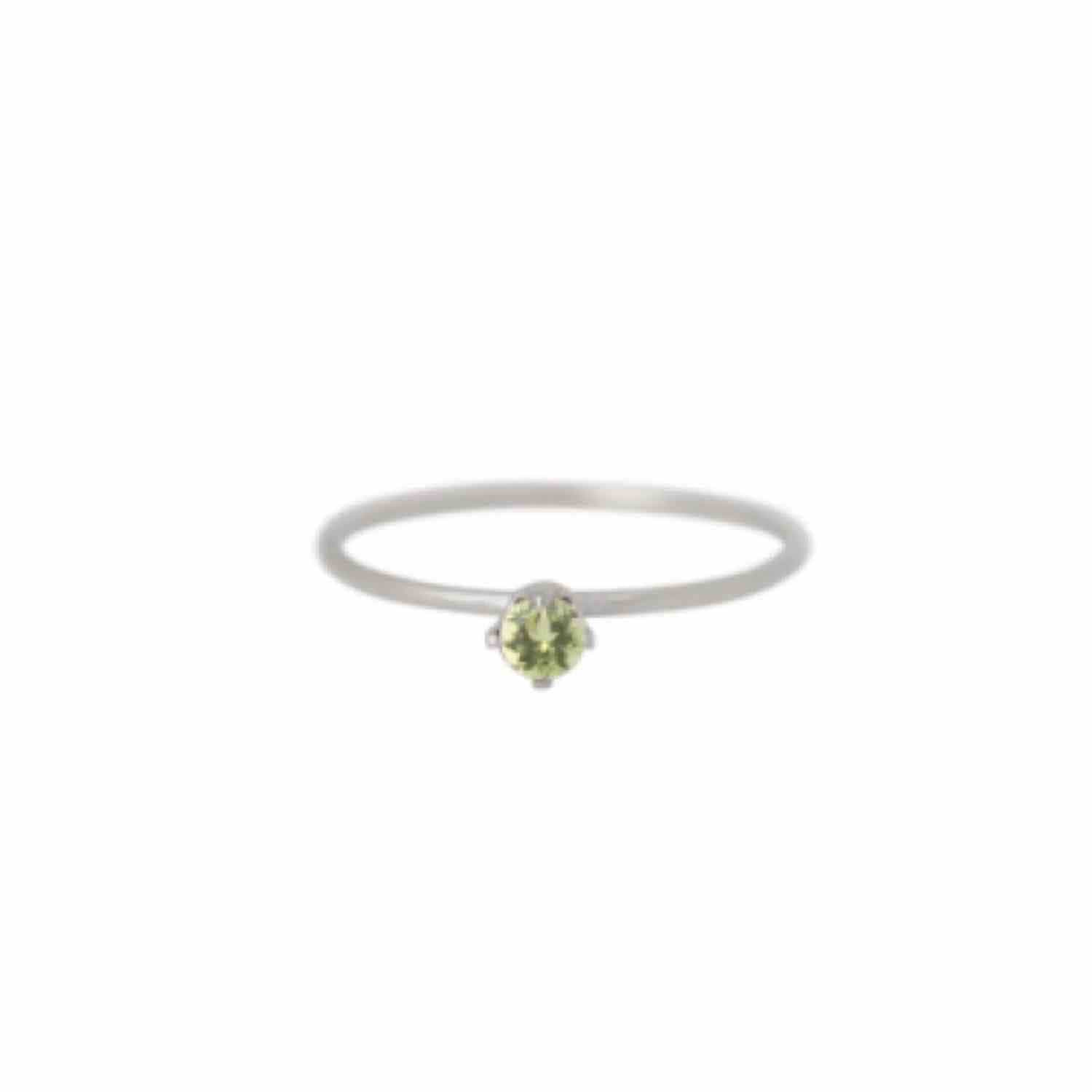 EVELYNE-M SOLITAIRE | Peridot (S) - Ring - Silver