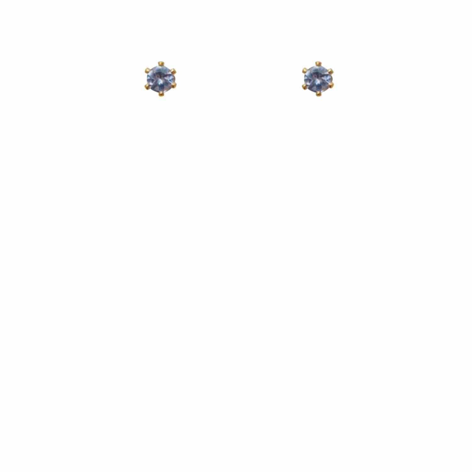 EVELYNE-M SOLITAIRE | Tanzanite (S) - Stud Earring - Gold