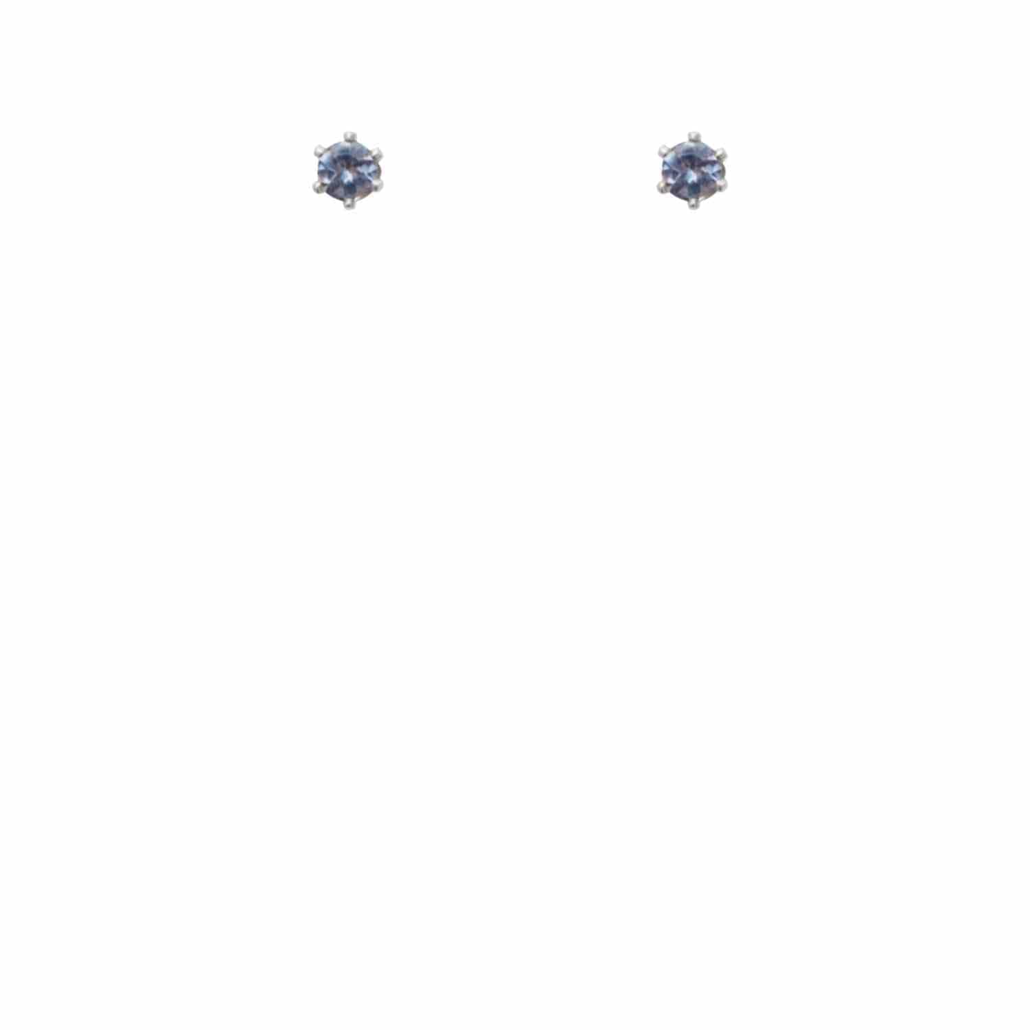 EVELYNE-M SOLITAIRE | Tanzanite (S) - Stud Earring - Silver