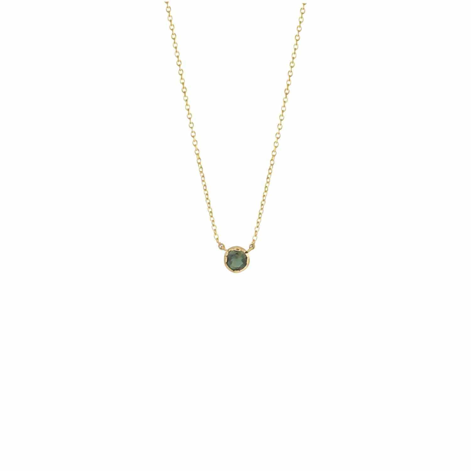 EVELYNE-M 40-45cm SOLITAIRE | Tourmaline - Necklace - 18 Karat Gold (LIMITED EDITION)