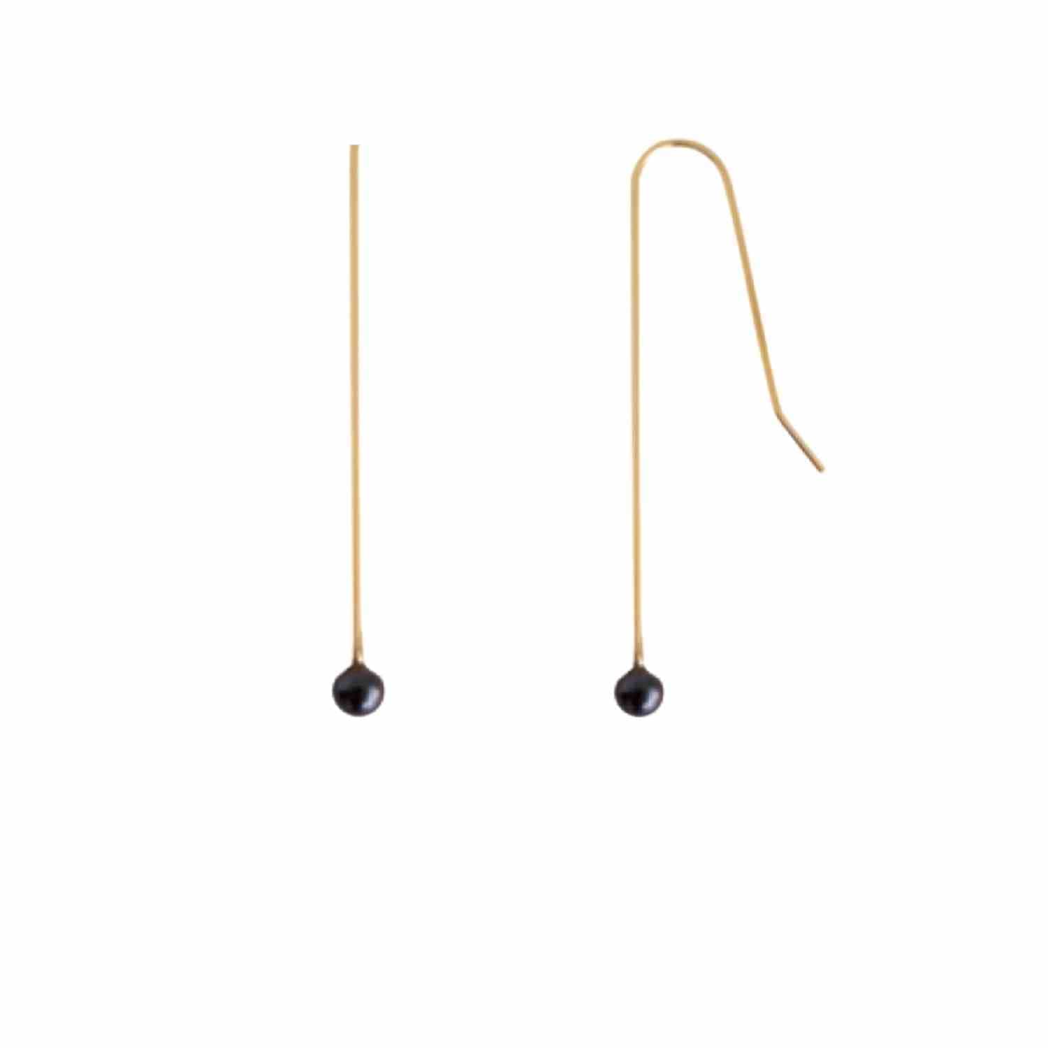 EVELYNE-M SOPHIE | Dark Pearl - Earring - Gold