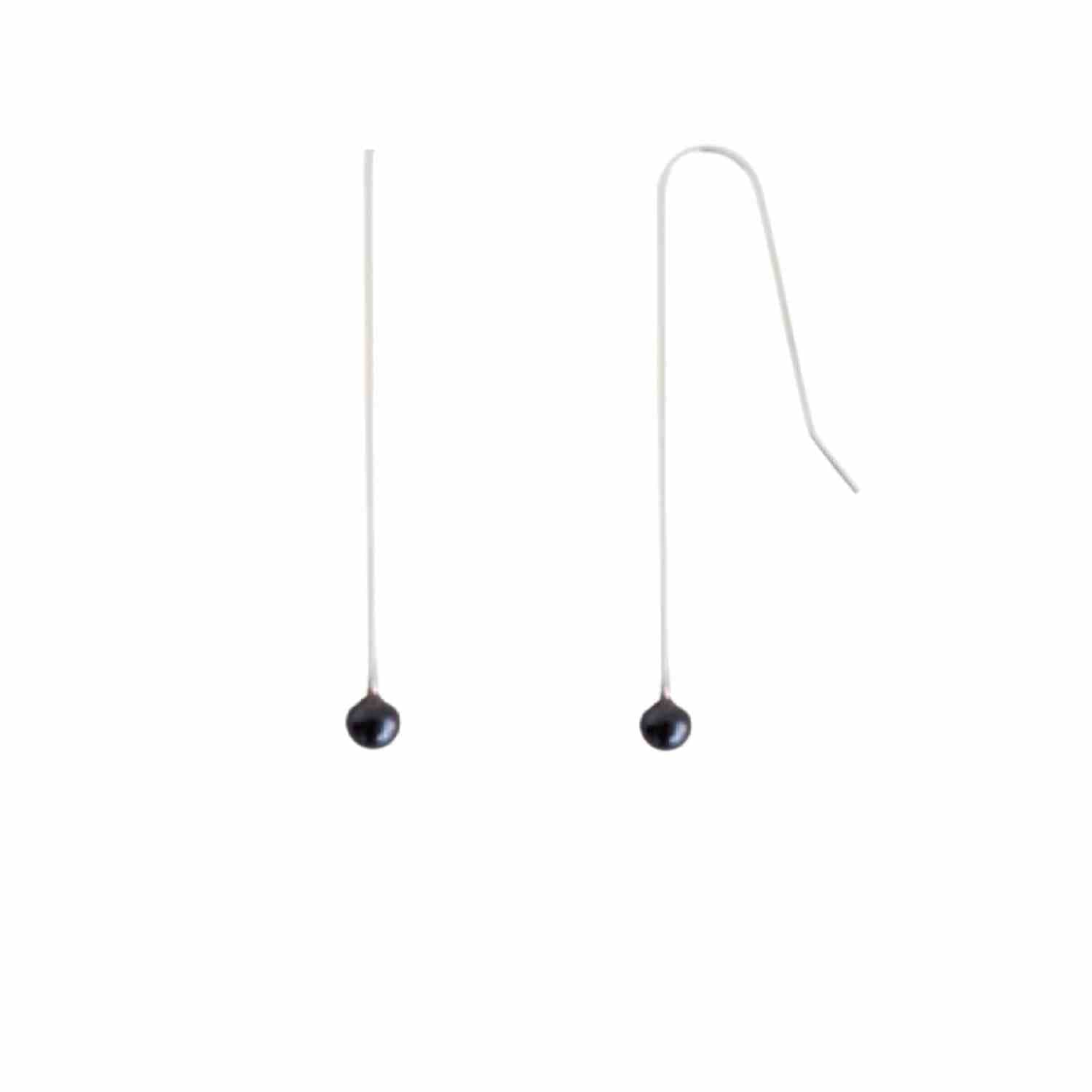 EVELYNE-M SOPHIE | Dark Pearl - Earring - Silver