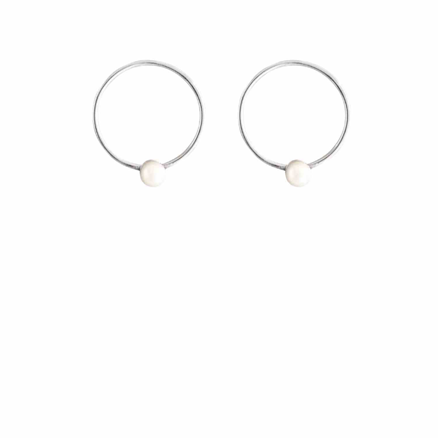 EVELYNE-M SOPHIE | Nature Pearl Orbit - Stud Earring - Silver