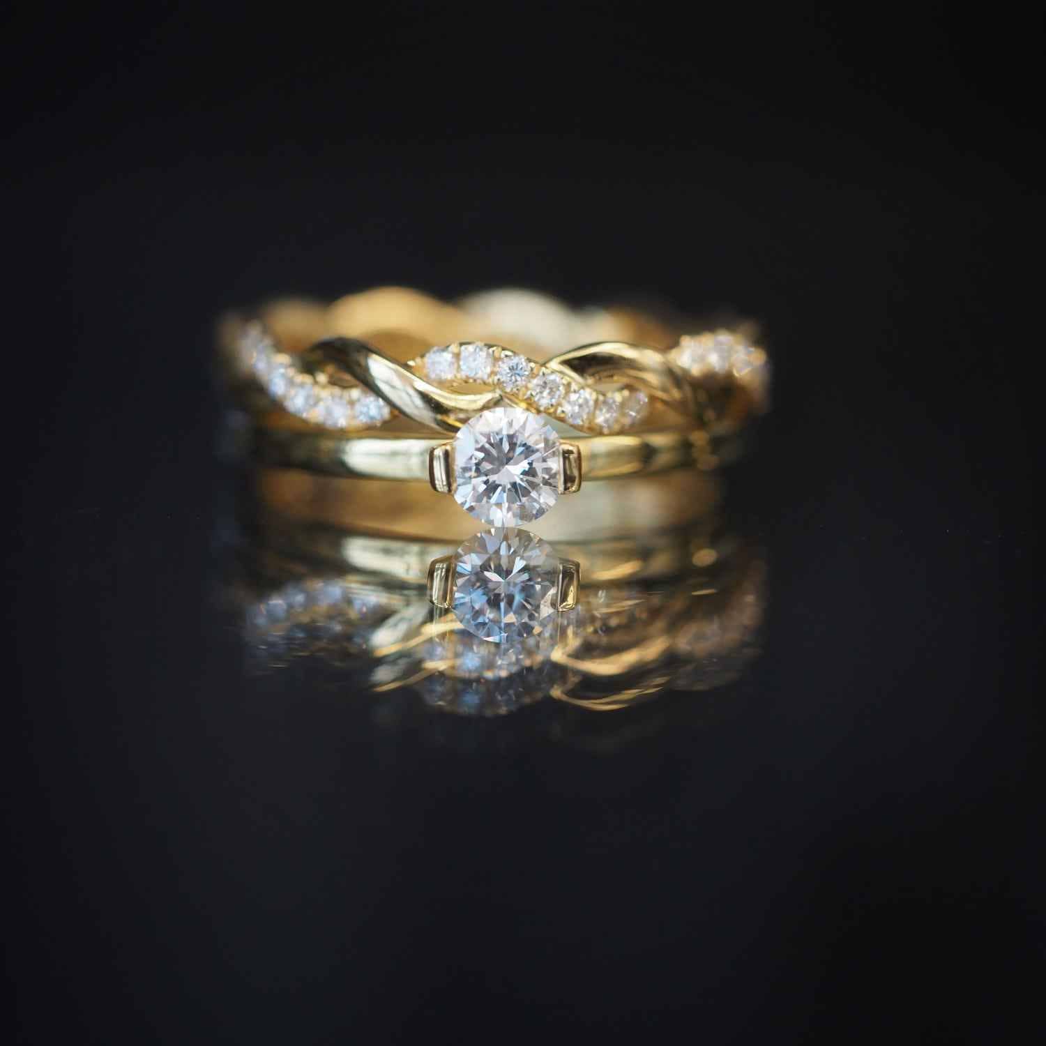 EVELYNE-M SOPHIE | Twist Diamond White Signature - Ring - 18 Karat Gold