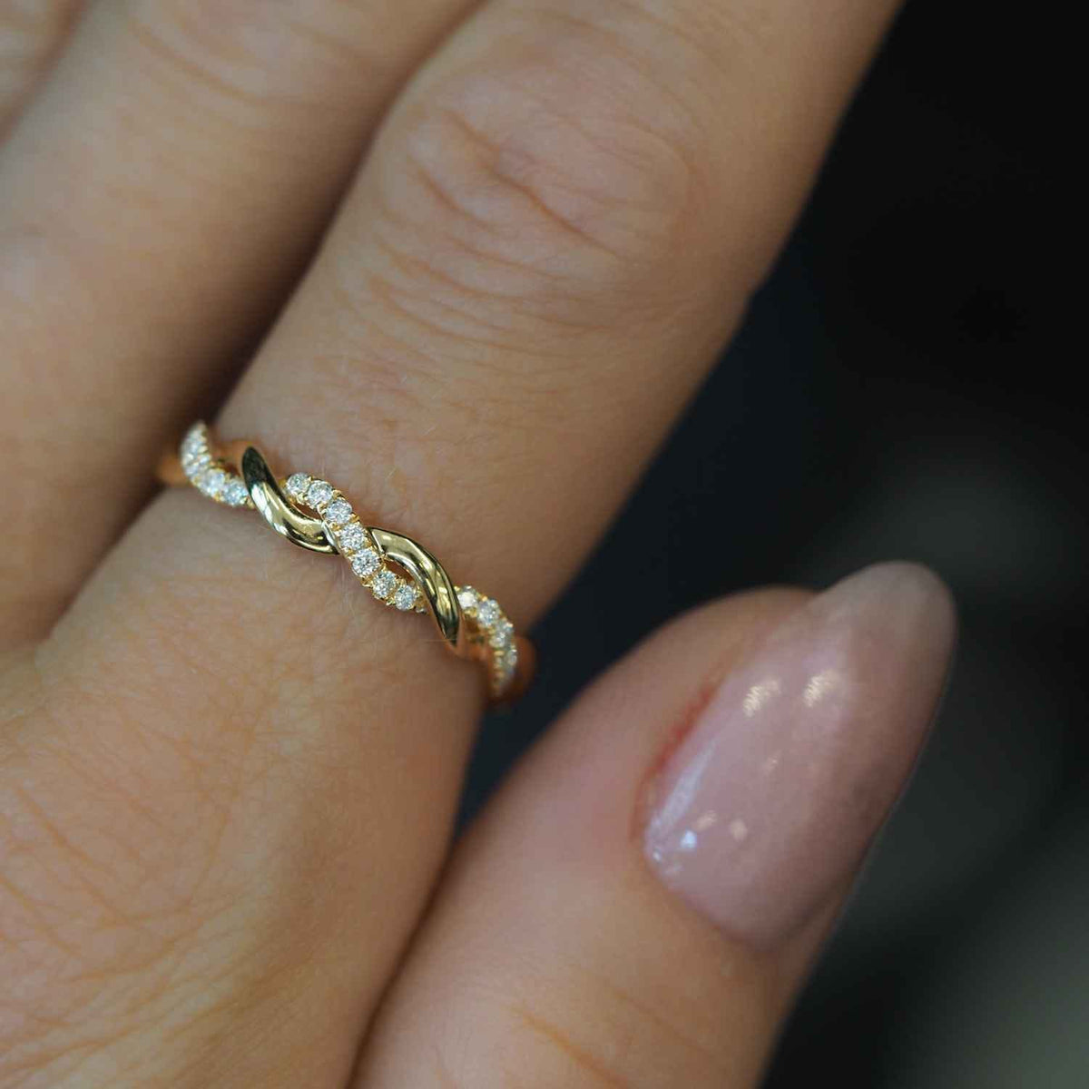 EVELYNE-M SOPHIE | Twist Diamond White Signature - Ring - 18 Karat Gold