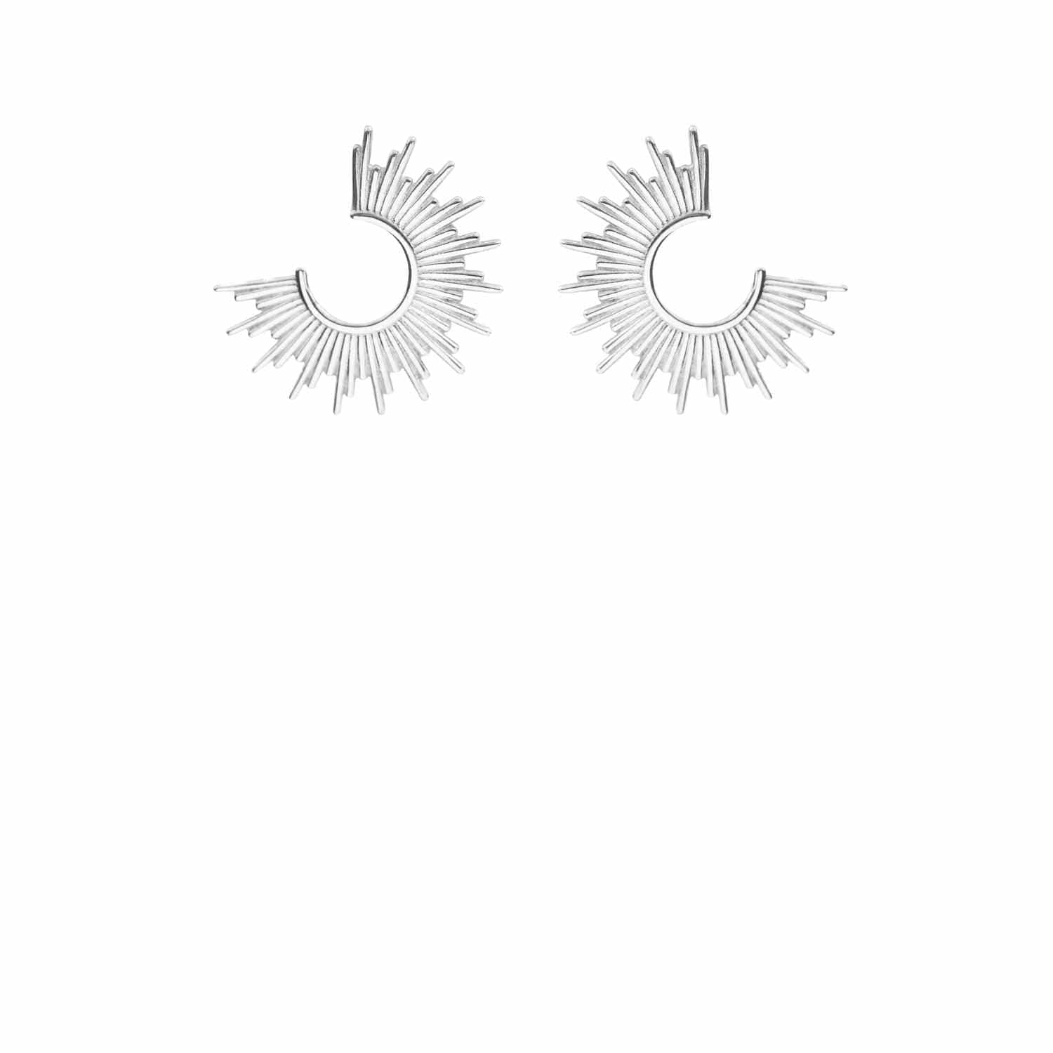 EVELYNE-M STRIPES&JOIST | Aurora Flare - Stud Earring - Silver