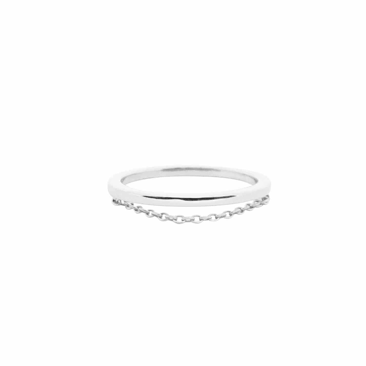 EVELYNE-M STRIPES&JOIST | Bar Chaining - Ring - Silver