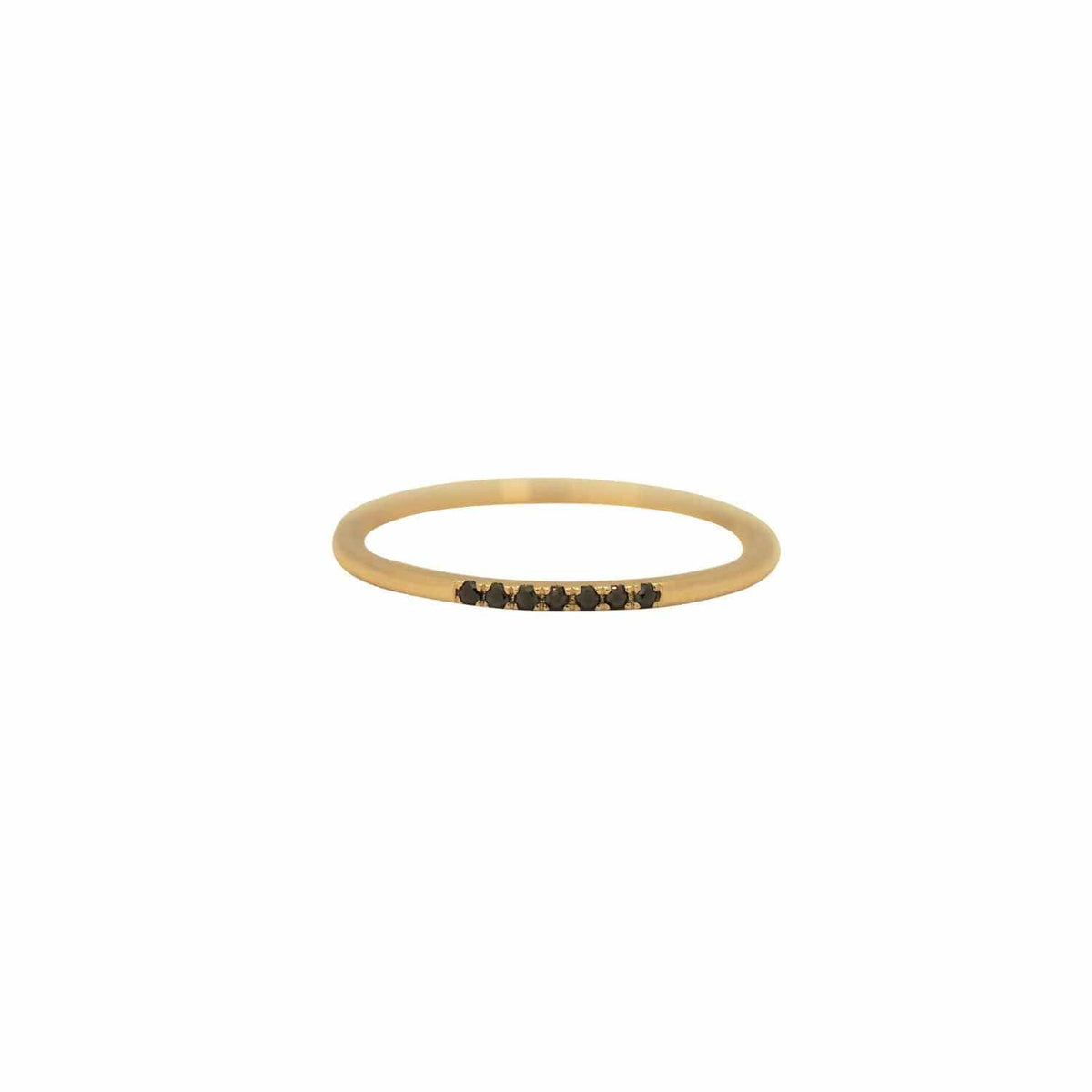 EVELYNE-M STRIPES&amp;JOIST | Bar Seven Diamond Black (1.0) - Ring - 18 Karat Gold