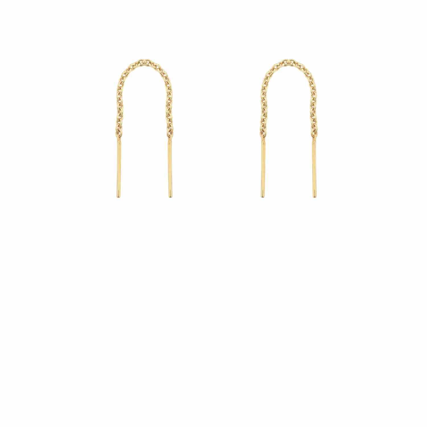 EVELYNE-M STRIPES&JOIST | Line Mini - EarChain - 18 Karat Gold