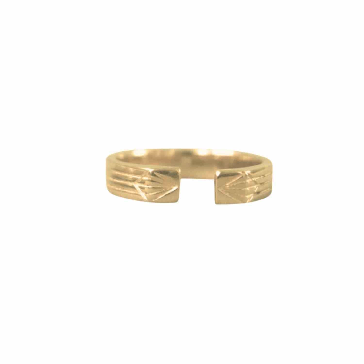 EVELYNE-M STRIPES&JOIST | Open Radiance - Ring - Gold