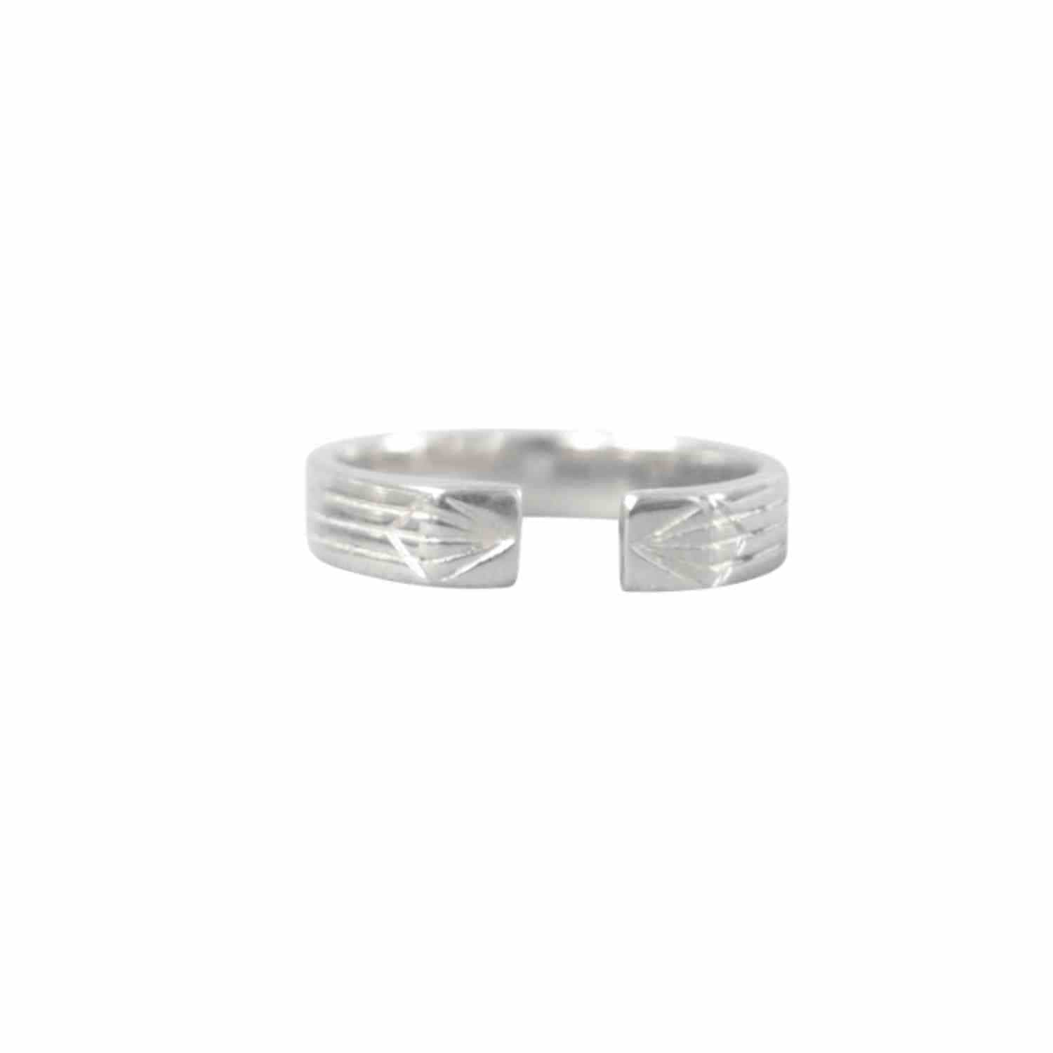 EVELYNE-M STRIPES&JOIST | Open Radiance - Ring - Silver