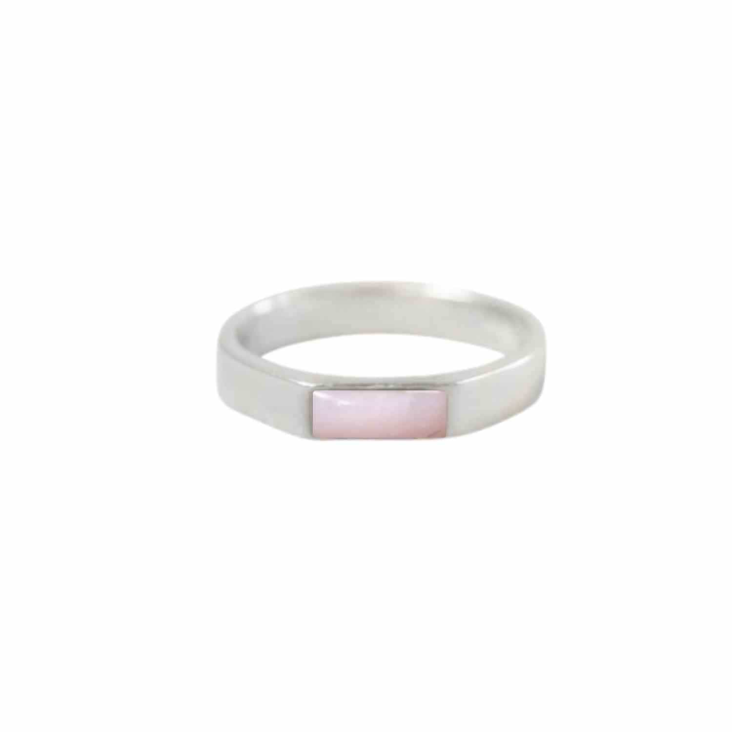 EVELYNE-M STRIPES&amp;JOIST | Pink Opal - Ring - Silver