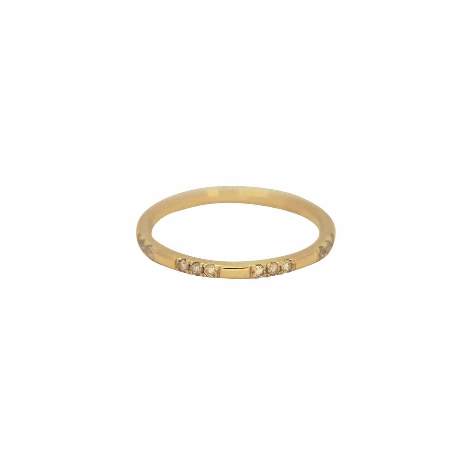 EVELYNE-M STRIPES&JOIST | Twenty-Four-Trilogy Diamond Champagner (1.3) - Ring - 18 Karat Gold