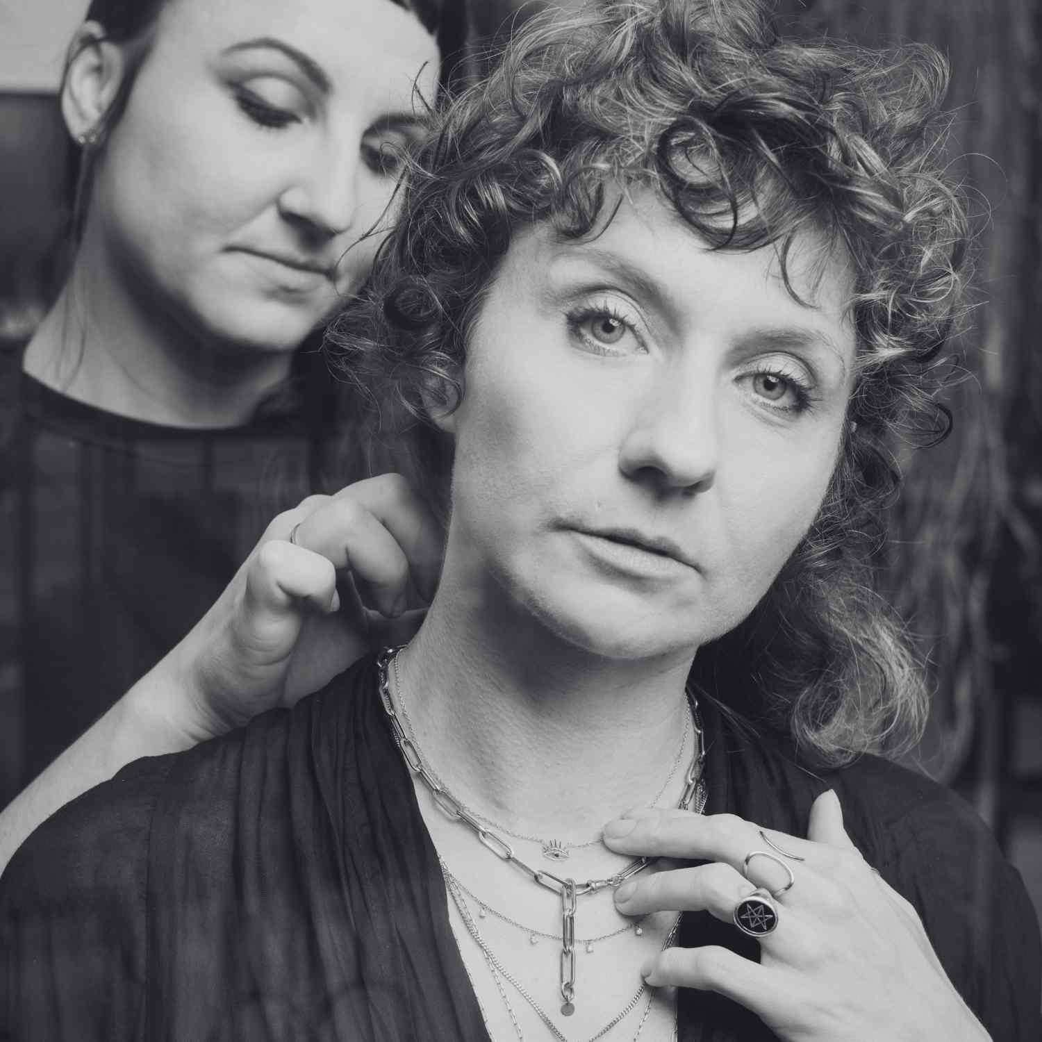 EVELYNE-M 45-50cm THIRD EYE | Small Black Onyx - Necklace - Silver