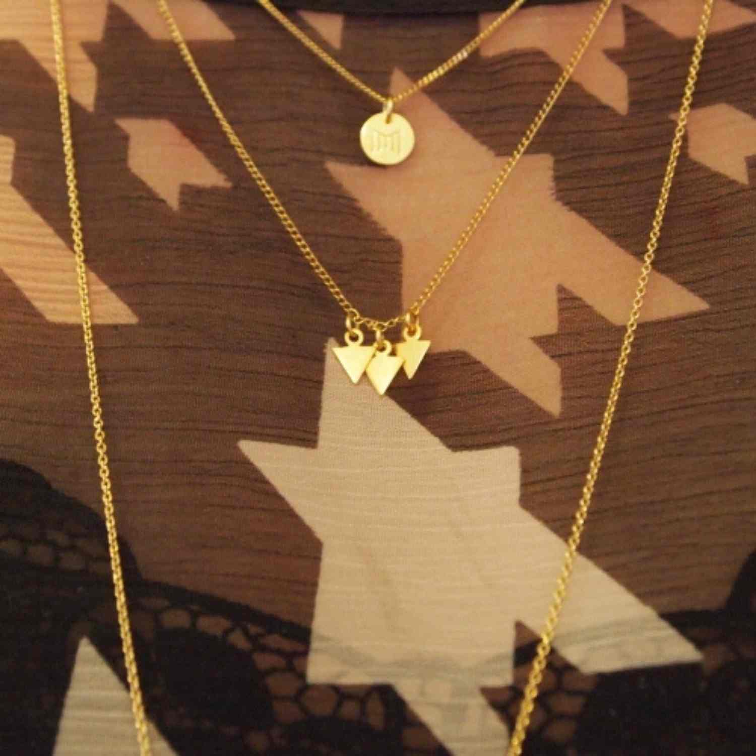 EVELYNE-M TRINITY | 3Arrow - Necklace - Gold