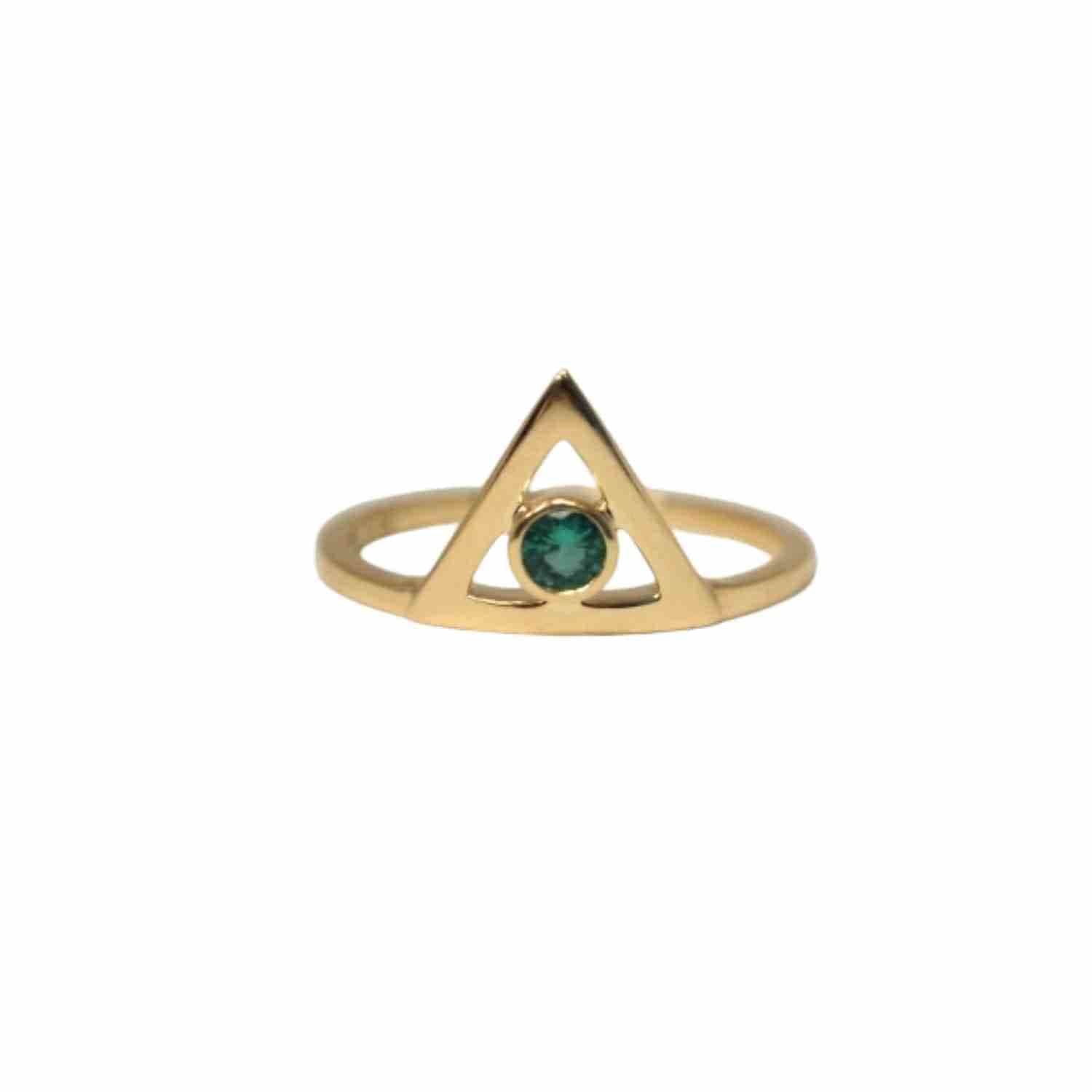 EVELYNE-M TRINITY | Illuminati Emerald - Ring - 18 Karat Gold