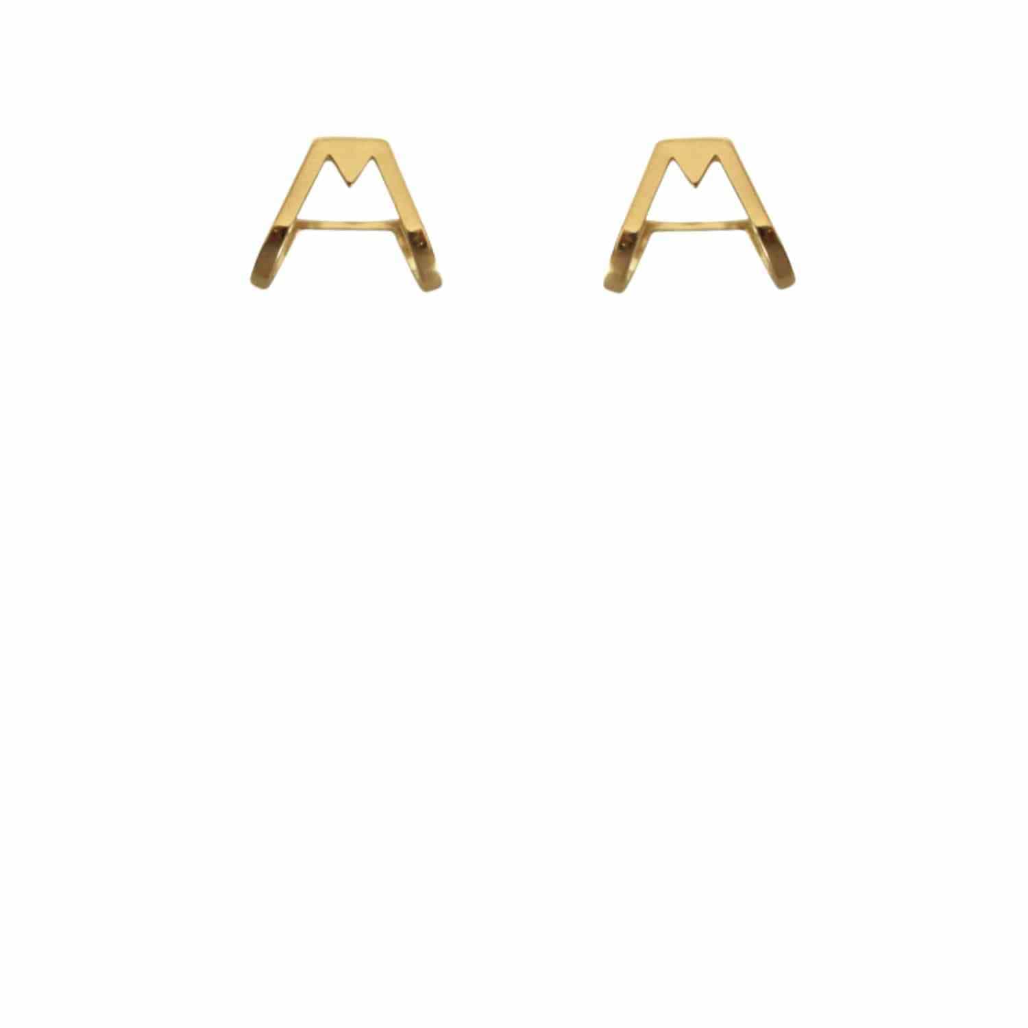 EVELYNE-M TRINITY | Triangle - EarSleeve Stud - Gold