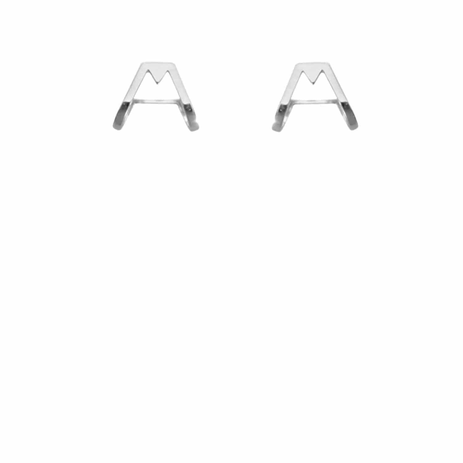 EVELYNE-M TRINITY | Triangle - EarSleeve Stud - Silver