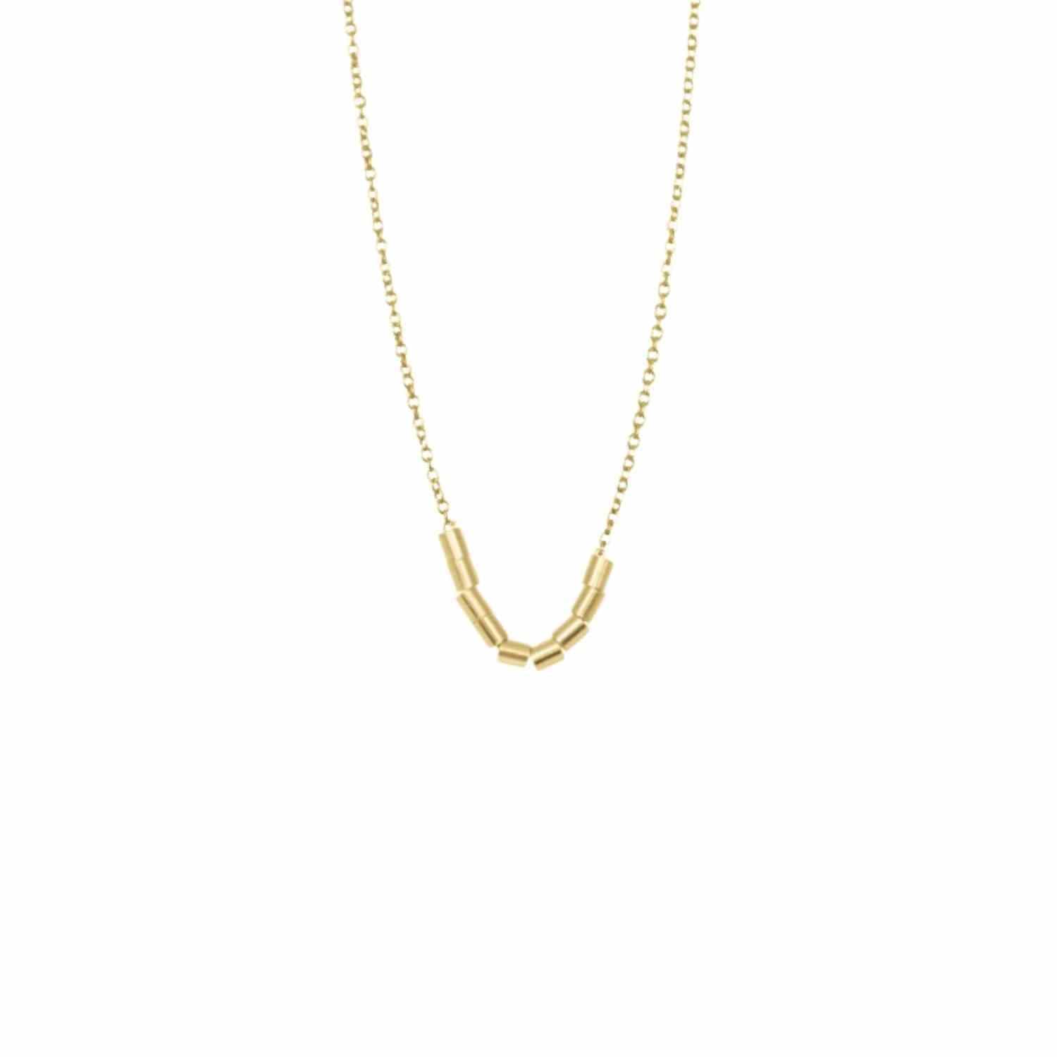 EVELYNE-M 45cm TUBE-DECO | Ten - Necklace - Gold