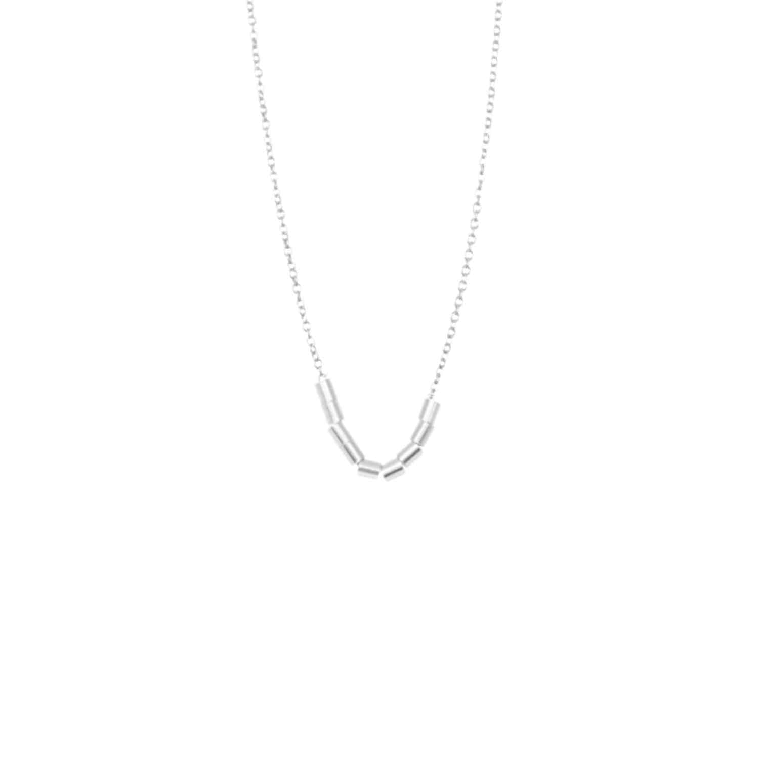 EVELYNE-M 45cm TUBE-DECO | Ten - Necklace - Silver